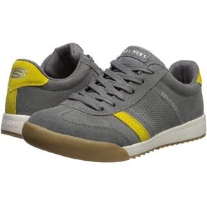 Skechers  Zinger - Wildview suede Gray & yellow Sz 7.5
